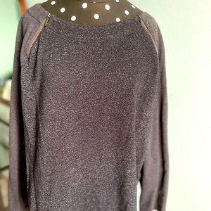 Loft Sparkle side zip sweatshirt. Unique styling.